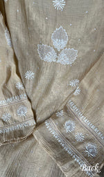 将图像加载到图库查看器中, Women's Lakhnavi Handcrafted Mul Chanderi Semi - Stitched Kurta And Dupatta Set - HONC0282237