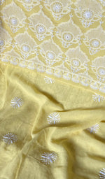 Load image into Gallery viewer, Women's Lakhnavi Handcrafted Pure Silk Georgette Chikankari Suit Material - HONC0260898