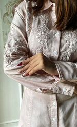 将图像加载到图库查看器中, Niyat Women's Lucknowi Handcrafted Cotton Chikankari Long Dress - HONC0308850