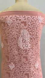 Load image into Gallery viewer, Parizia Women's Lucknowi Handcrafted Faux-Georgette Chikankari Suit Material - HONC0196198