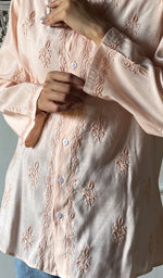 Load image into Gallery viewer, Bhumika Women's Lakhnavi Handcrafted Cotton Chikankari Top - HONC0346296