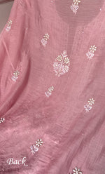 将图像加载到图库查看器中, Rishana Women's Lakhnavi Handcrafted Mul Chanderi UnStitched Kurta And Dupatta Set - HONC0318517