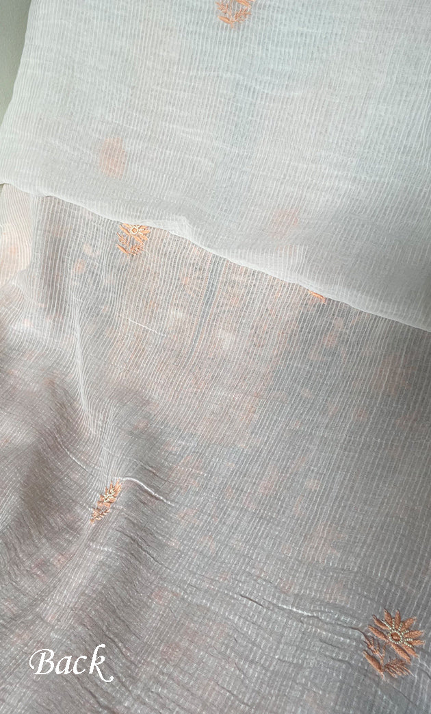 Women's Lakhnavi Handcrafted Maheshwari Mul Chanderi Kurta And Dupatta Set - HONC0312964