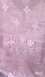 将图像加载到图库查看器中, Women's Lakhnavi Handcrafted Organza Chikankari Unstitched Full Suit Material - HONC0271208
