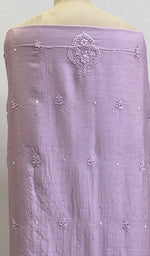 Load image into Gallery viewer, Women's Lakhnavi Handcrafted Chanderi Silk Chikankari Kurta Dupatta Set - HONC047876