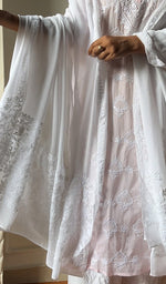Load image into Gallery viewer, Women's Lucknowi Handcrafted Viscose Georgette Chikankari Dupatta - HONC0248010