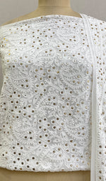 Load image into Gallery viewer, Women's Lakhnavi Handcrafted Bridal Viscose Georgette Chikankari Lehenga Set  - HONC0194940