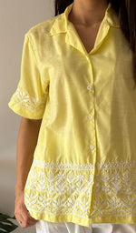 Load image into Gallery viewer, Women's Lakhnavi Handcrafted Cotton Chikankari Top - HONC0376839
