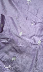 Load image into Gallery viewer, Baseema Women's Lucknowi Handcrafted Chanderi Silk Chikankari Full Suit Material - HONC0268499