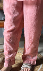 Load image into Gallery viewer, Rashida Women's Lakhnavi Handcrafted Muslin Chikankari Kurta And Pant Set - HONC0300572