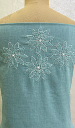 Load image into Gallery viewer, Women's Lakhnavi Handcrafted Cotton Chikankari Kurta And Dupatta Set- HONC0154884