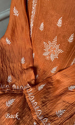 将图像加载到图库查看器中, Women's Lakhnavi Handcrafted Mul Chanderi Semi - Stitched Kurta And Dupatta Set - HONC0308702