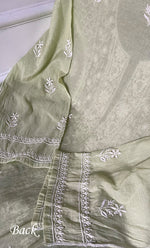 Load image into Gallery viewer, Women's Lakhnavi Handcrafted Mul Chanderi Semi - Stitched Kurta And Dupatta Set- HONC0282429