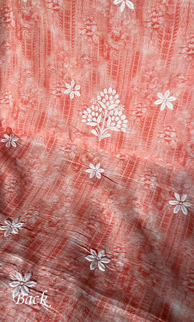 Women's Lakhnavi Handcrafted Cotton Chikankari Kurta And Kurta Dupatta Set - HONC0312684