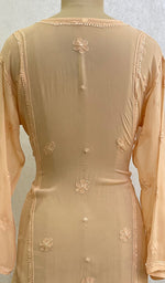 Load image into Gallery viewer, Women's Lakhnavi Handcrafted Viscose Georgette Chikankari Top- HONC0152259