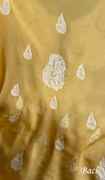 将图像加载到图库查看器中, Women's Lucknowi Handcrafted Faux-Georgette Chikankari Suit Material - HONC0263014