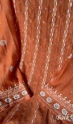 Load image into Gallery viewer, Laiba Women's Lakhnavi Handcrafted Mul Chanderi Semi - Stitched Anarkali And Dupatta Set - HONC0283872