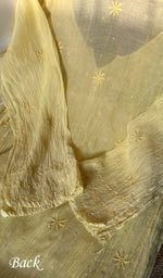 将图像加载到图库查看器中, Women's Lakhnavi Handcrafted Mul Chanderi Chikankari Semi Stitched Kurta And Dupatta Set- HONC0277648