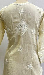 Load image into Gallery viewer, Women's Lucknowi Handcrafted White Cotton Chikankari Top - HONC0165253