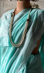 将图像加载到图库查看器中, Women's Lakhnavi Handcrafted Cotton Chikankari Saree - HONC0320896