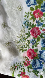 将图像加载到图库查看器中, Women's Lakhnavi Handcrafted Cotton Chikankari Unstitched Kurti Fabric - HONC0284330