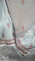 Load image into Gallery viewer, Women's Lakhnavi Handcrafted Mul Chanderi Semi - Stitched Kurta And Dupatta Set - HONC0277638