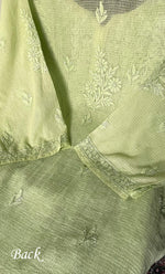 将图像加载到图库查看器中, Women's Lucknowi Handcrafted Kota Chanderi Chikankari Semi Stitched Kurta And Dupatta Set - HONC0314214