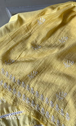 Load image into Gallery viewer, Women's Lakhnavi Handcrafted Maheshwari Mul Chanderi Unstitched Kurta And Dupatta Set - HONC0286687