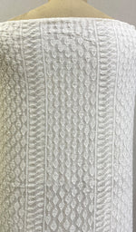 将图像加载到图库查看器中, Lucknowi Handcrafted Pure Georgette Chikankari Unstitched Men's Kurta Fabric - HONC0160776
