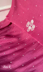 Load image into Gallery viewer, Jazba Women's Lakhnavi Handcrafted Mul Chanderi UnStitched Kurta And Dupatta Set - HONC0318608