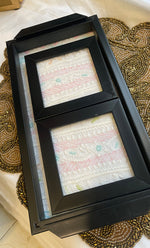 Load image into Gallery viewer, Handcrafted Chikankari Tray with Two Coasters – Wooden Frame - HONC0310961