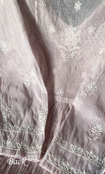 Load image into Gallery viewer, Women's Lakhnavi Handcrafted Mul Chanderi Semi - Stitched Kurta And Dupatta Set - HONC0304376