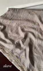 将图像加载到图库查看器中, Lucknowi Handcrafted Munga Silk Unstitched Chikankari Unisex Kurta Fabric - HONC0331674
