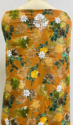 Load image into Gallery viewer, Women's Lakhnavi Handcrafted Cotton Chikankari Unstitched Kurti Fabric - HONC0180639