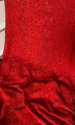 将图像加载到图库查看器中, Women's Lakhnavi Handcrafted Viscose Georgette Unstitched Chikankari Full Suit Material - HONC0325143