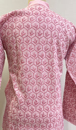 将图像加载到图库查看器中, Men's Lucknowi Handcrafted Cotton Chikankari Kurta - HONC0200998