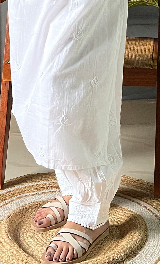 Women's Lucknowi Handcrafted Cotton Chikankari Kurti - HONC0270124