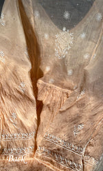 Load image into Gallery viewer, Women's Lakhnavi Handcrafted Chanderi Silk Semi - Stitched Kurta And Dupatta Set - HONC0298154