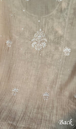 Load image into Gallery viewer, Tazeen Women's Lakhnavi Handcrafted Mul Chanderi Kurta And Dupatta Set - HONC02185565