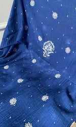 Load image into Gallery viewer, Women's Lakhnavi Handcrafted Maheshwari Mul Chanderi Unstitched Kurta And Dupatta Set- HONC0282254