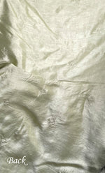 将图像加载到图库查看器中, Lucknowi Handcrafted Raw Silk Chikankari Unstitched Men's Kurta Fabric - HONC0288530