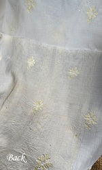 Load image into Gallery viewer, Women's Lakhnavi Handcrafted Mul Chanderi Unstitched Kurta And Dupatta Set - HONC0300412