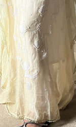 将图像加载到图库查看器中, Rabia Women's Lucknowi Handcrafted Mul chanderi Chikankari Kaftan - HONC0304365