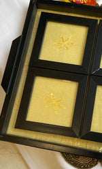 Load image into Gallery viewer, Chikankari Tray with Four Coasters - HONC0254714