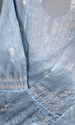 将图像加载到图库查看器中, Women's Lakhnavi Handcrafted Mul Chanderi Semi - Stitched Kurta And Dupatta Set- HONC0304466