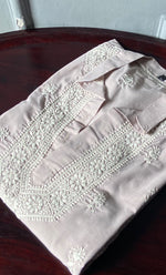 Load image into Gallery viewer, Men's Lucknowi Handcrafted Cotton Chikankari Kurta - HONC0302811