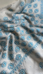 Load image into Gallery viewer, Eshal Women's Lakhnavi Handcrafted Mul Chanderi Unstitched Kurta And Dupatta Set - HONC0284790