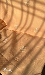 Load image into Gallery viewer, Women's Lakhnavi Handcrafted Maheshwari Mul Chanderi Unstitched Kurta And Dupatta Set - HONC0286685