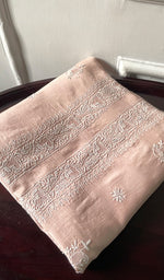 将图像加载到图库查看器中, Women's Lucknowi Handcrafted Chanderi Silk Unstitched Chikankari Kurta and Dupatta Set- HONC0288649