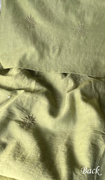 将图像加载到图库查看器中, Women's Lakhnavi Handcrafted Maheshwari Mul Chanderi Unstitched Kurta And Dupatta Set - HONC0268581